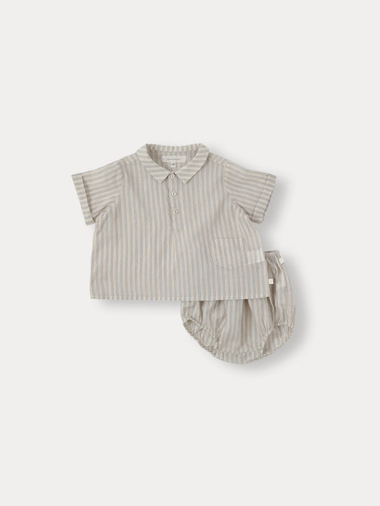 Ian Stripe Shirt Set